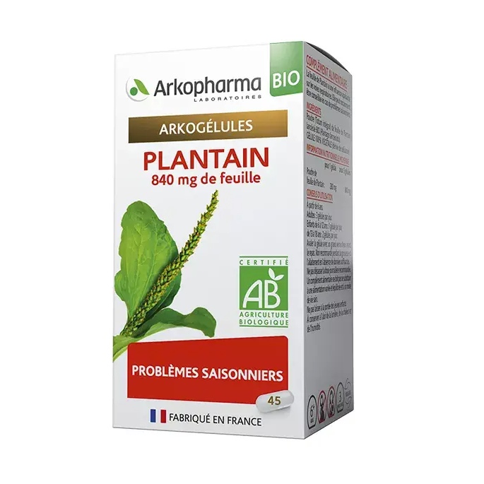 Arkopharma Arkogélules Plantain Bio 45 gélules