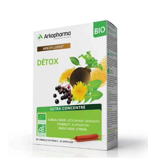 Arkopharma Arkofluides Détox Bio 20 Ampoules