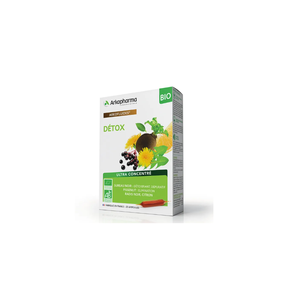 Arkopharma Arkofluides Détox Bio 20 Ampoules