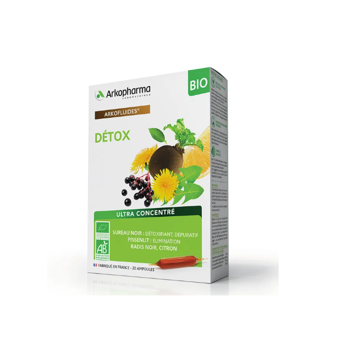 Arkopharma Arkofluides Détox Bio 20 Ampoules