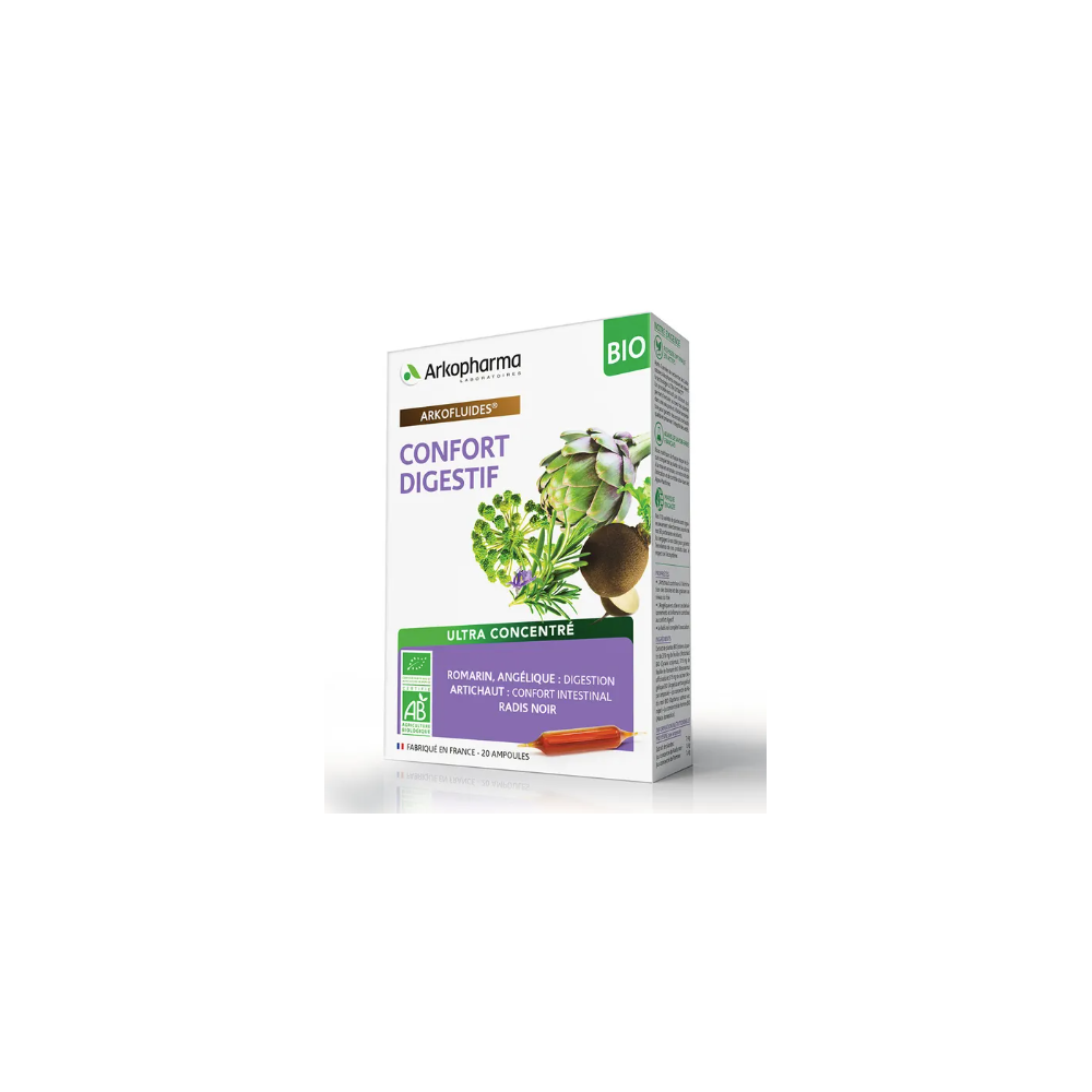 Arkopharma Arkofluides Confort Digestif Bio 20 ampoules