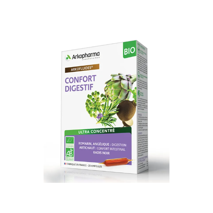 Arkopharma Arkofluides Confort Digestif Bio 20 ampoules
