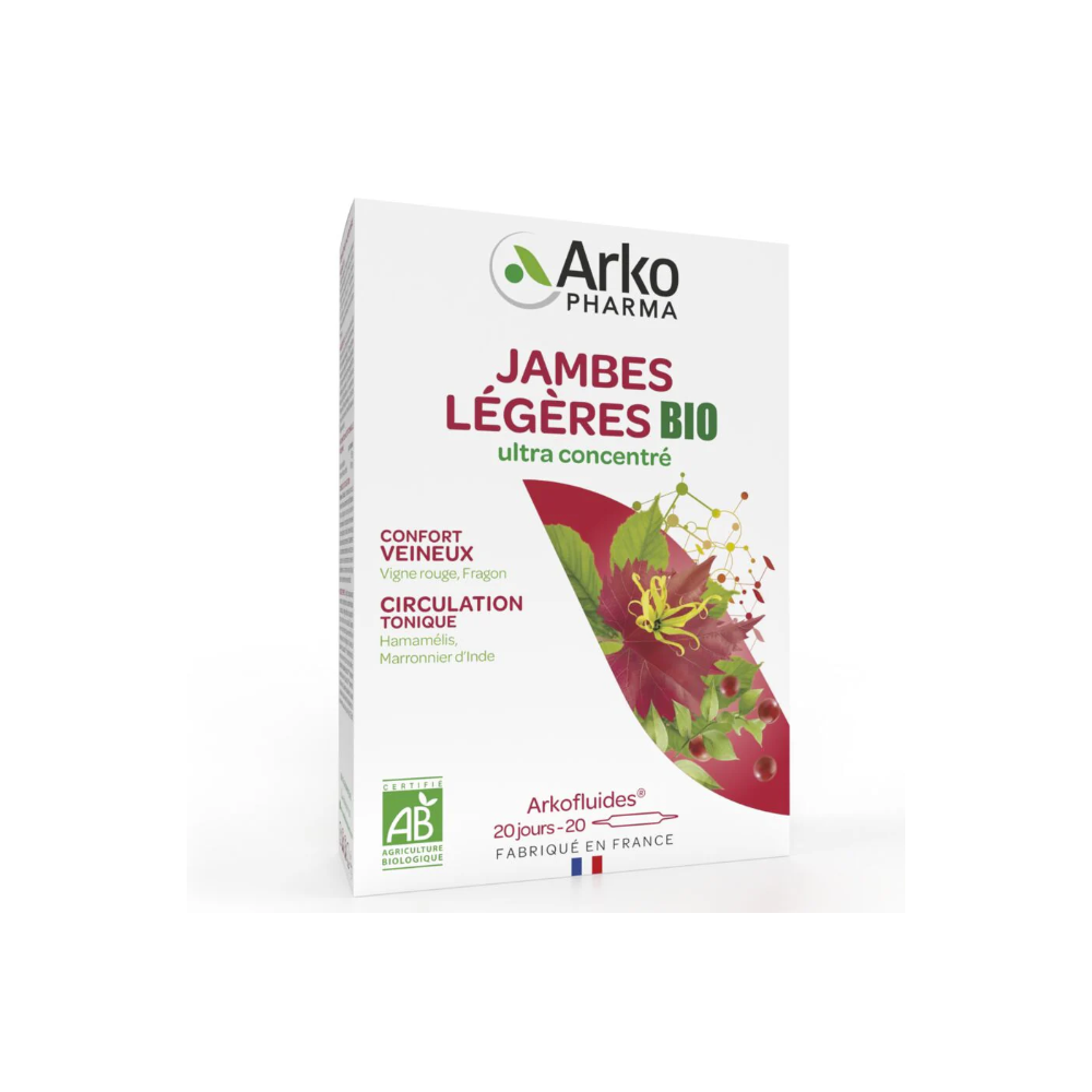 Arkopharma Arkofluides Jambes Légères 20 ampoules