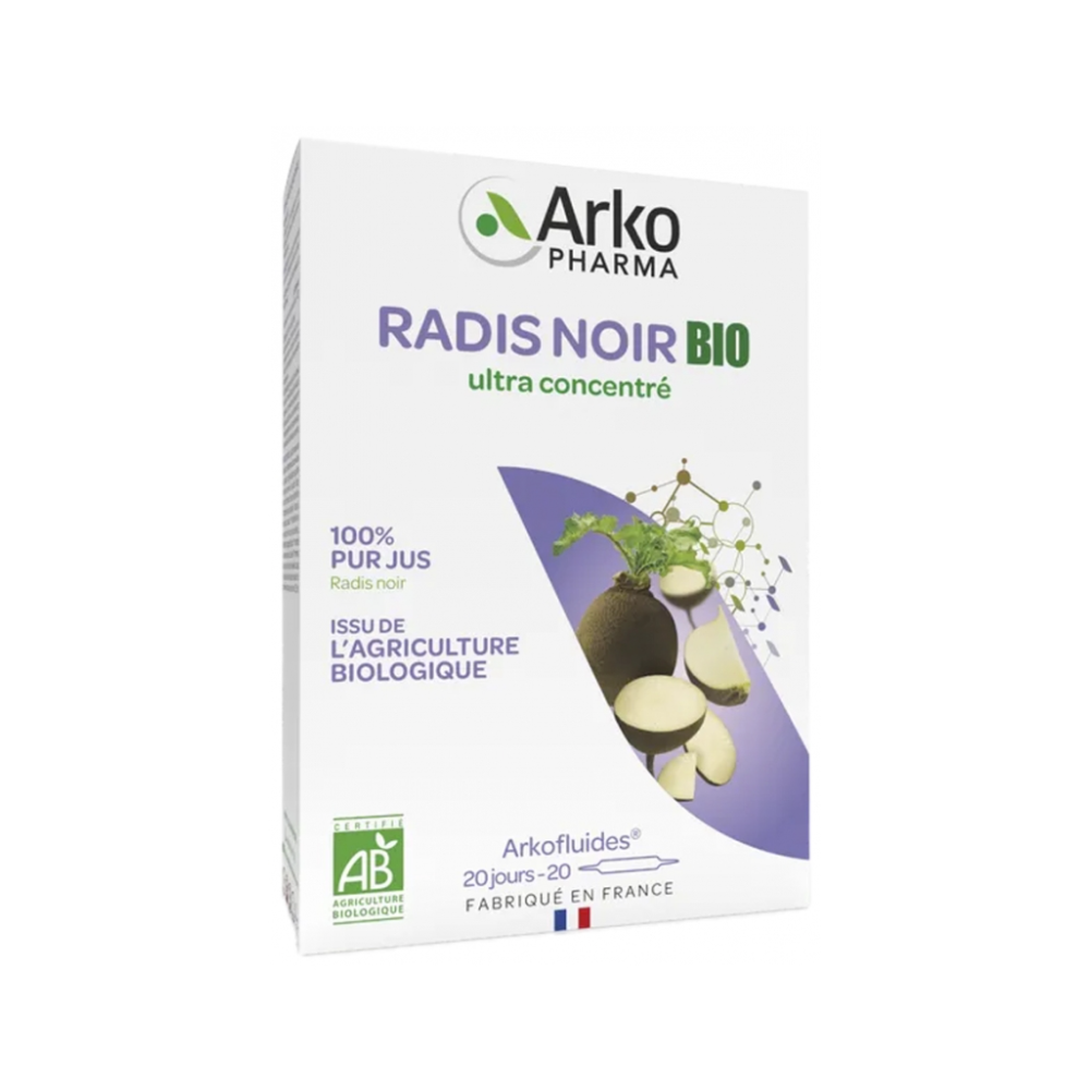 Arkopharma Arkofluides Radis Noir 20 ampoules