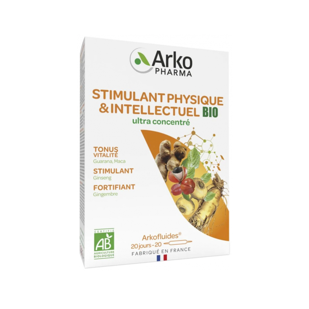 Arkopharma Arkofluides Stimulant Physique Bio 20 ampoules