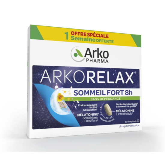 Arkopharma Arkorelax Sommeil Fort 8H 30 comprimés