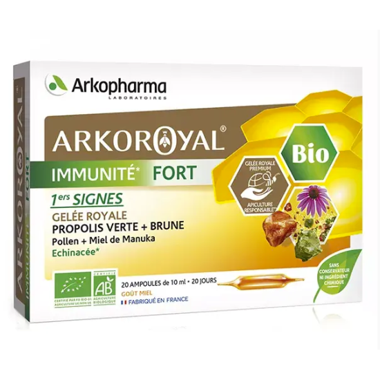 Arkopharma Arkoroyal Immunité Fort 20 ampoules