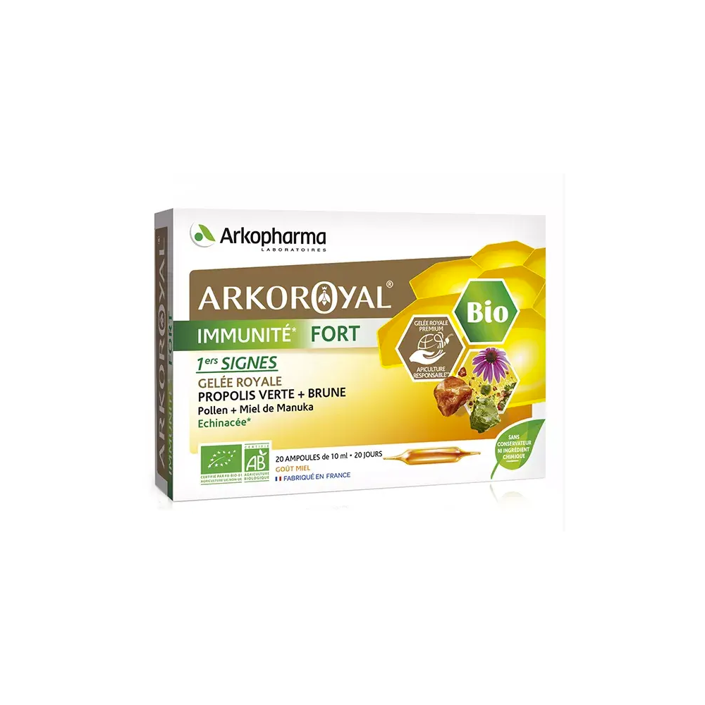 Arkopharma Arkoroyal Immunité Fort 20 ampoules