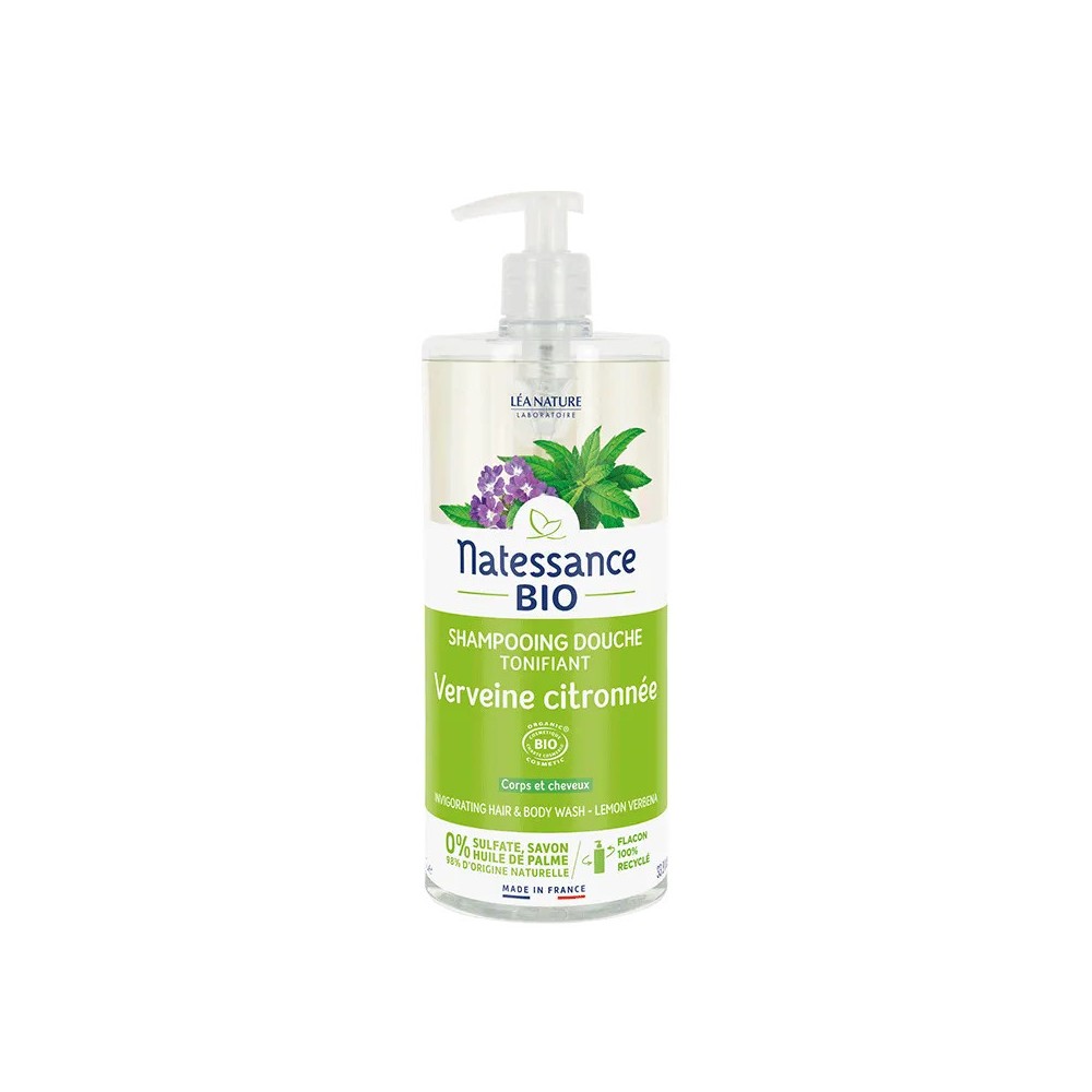 Natessance gel douche shampoing verveine citron 1 L