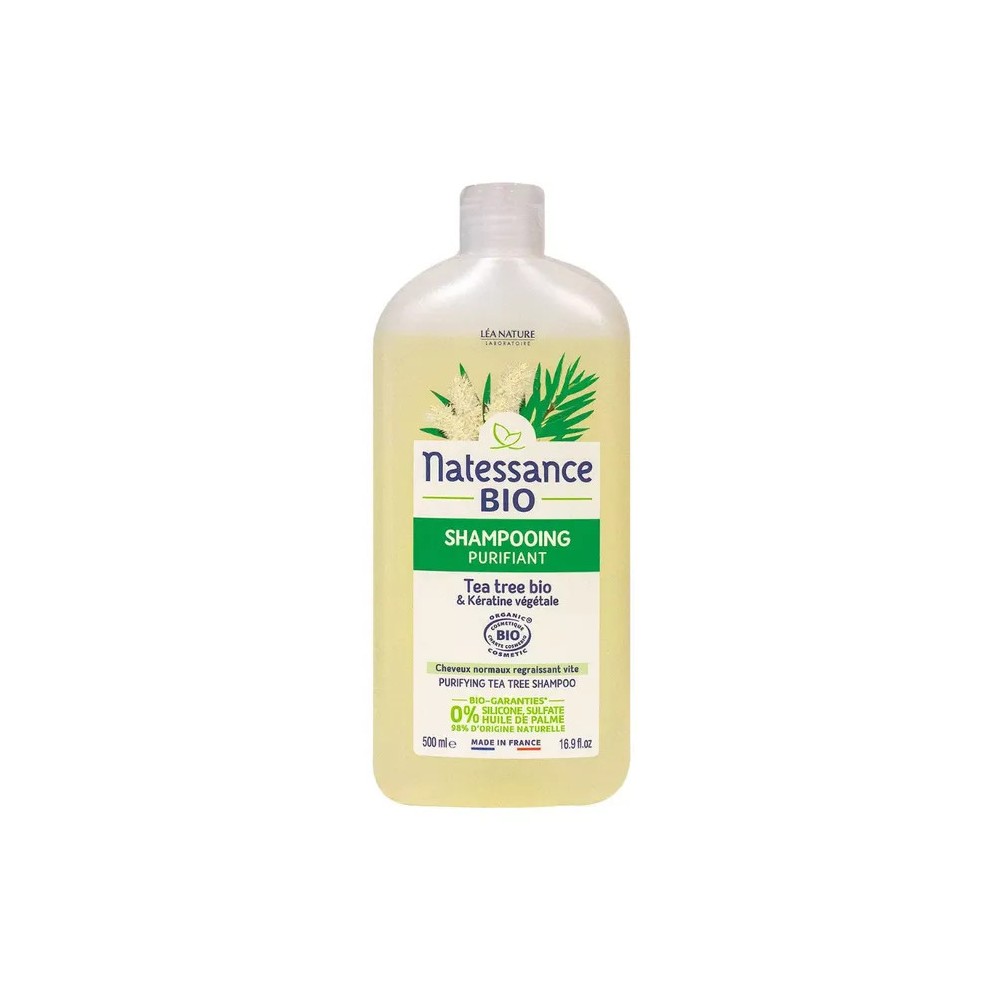 Natessance shampoing purifiant tea tree 500 ml