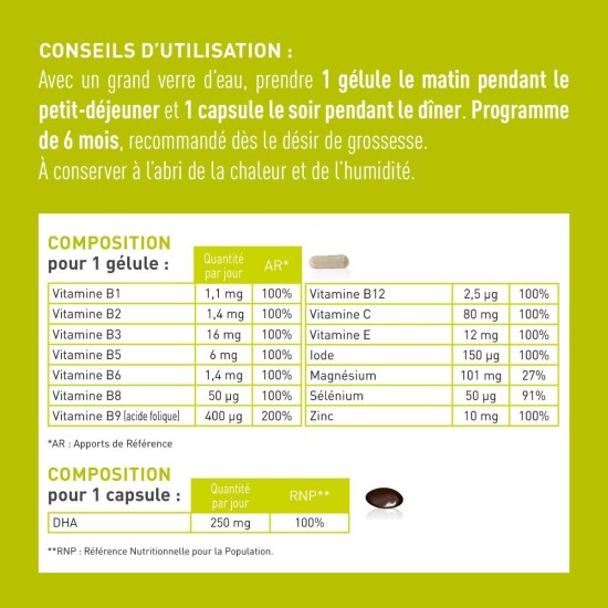 EA Pharma Conceptio Femme 30 gélules + 30 capsules