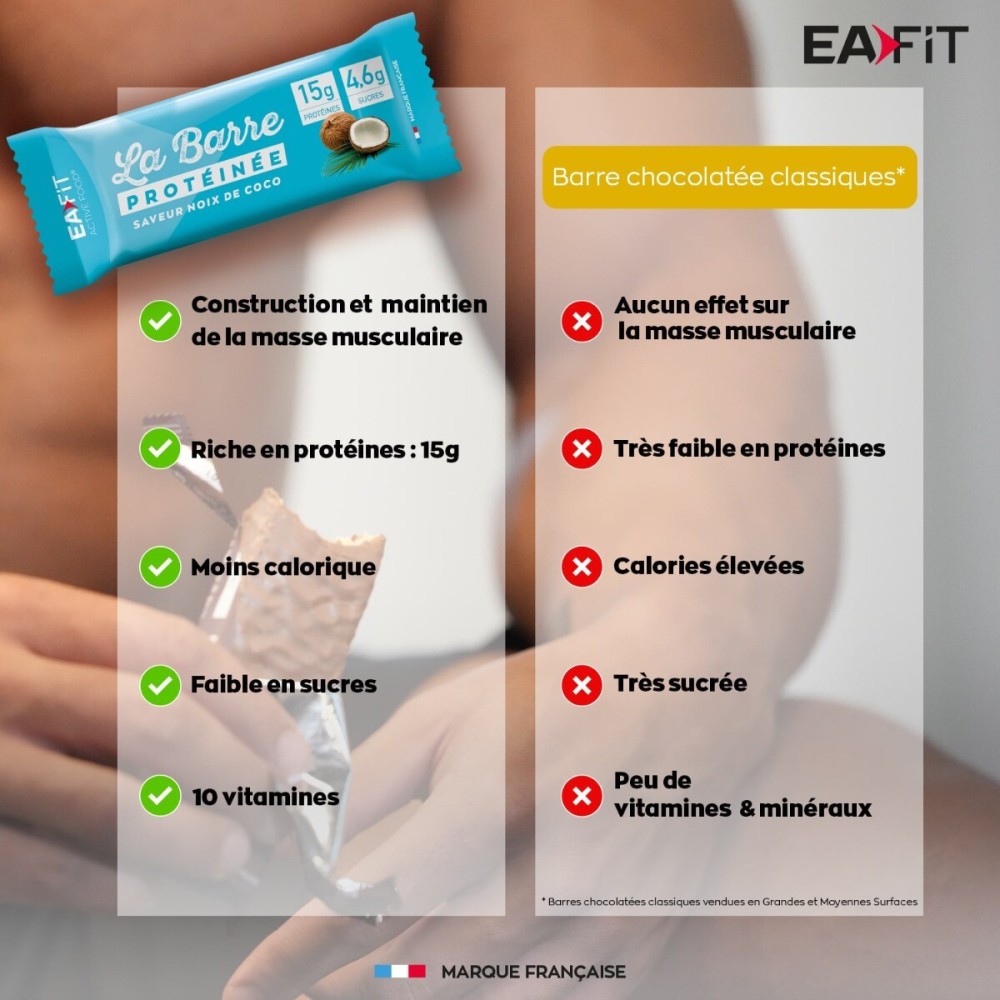 EA Pharma barre protéinée noix de coco 46 g