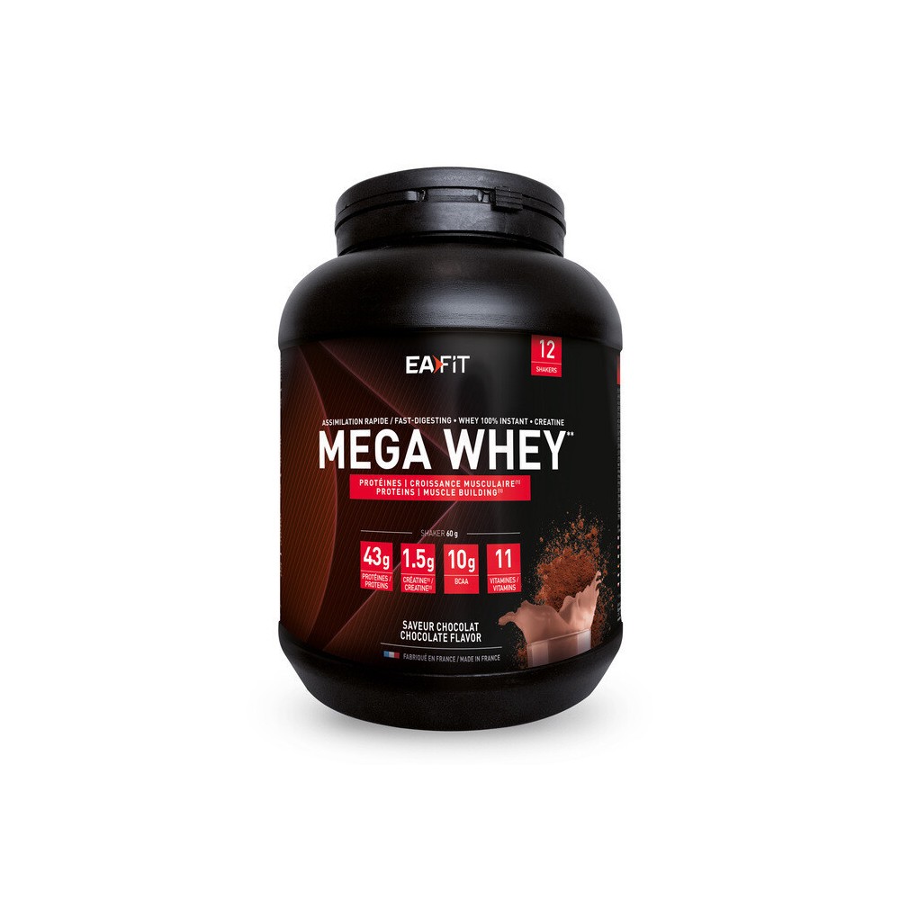 EA Pharma Mega Whey Chocolat Poudre 750 g