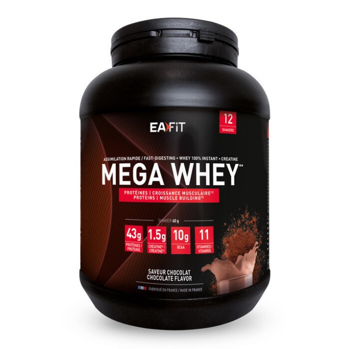 EA Pharma Mega Whey Chocolat Poudre 750 g