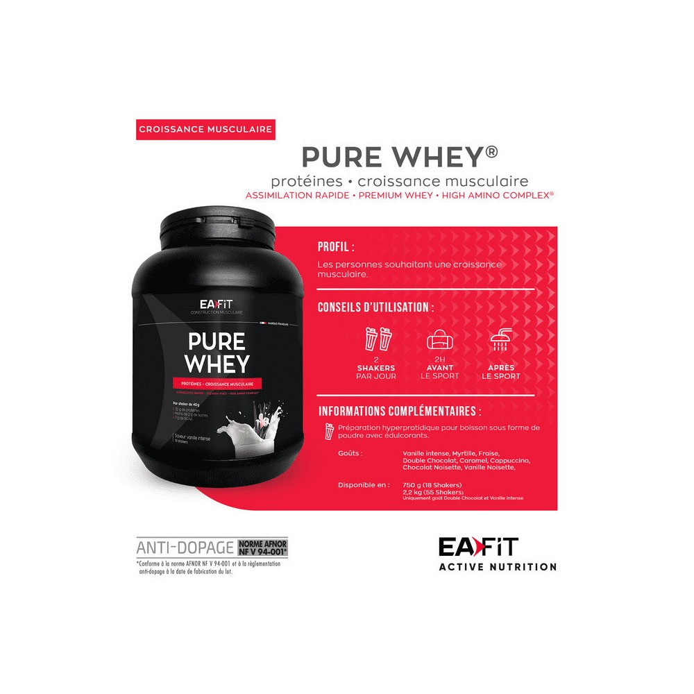 EA Pharma Pure Whey Double Chocolat 750 g