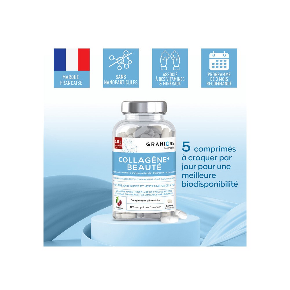 EA Pharma Collagène Beauté Cerise 180 comprimés