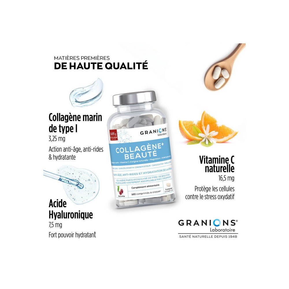EA Pharma Collagène Beauté Cerise 180 comprimés