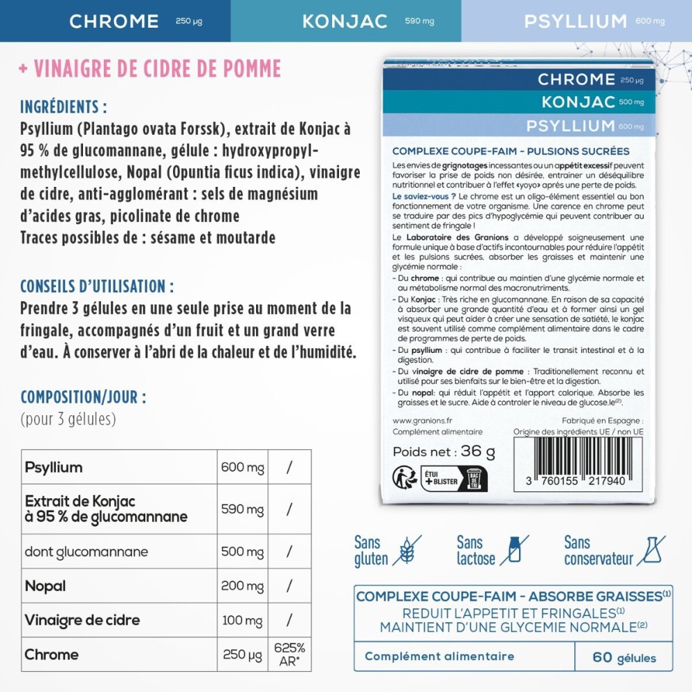 Granions Complexe Coupe Faim 60 comprimés