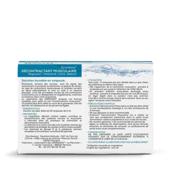 EA Pharma Décontractant Musculaire 30 ampoules