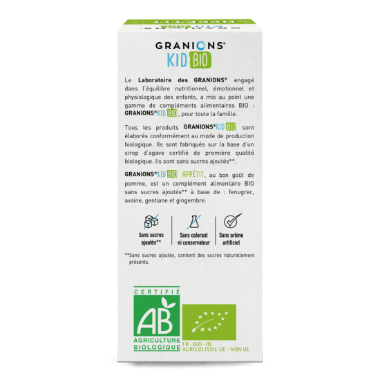 Granions Kid Bio Appétit Sirop Pomme 125 ml