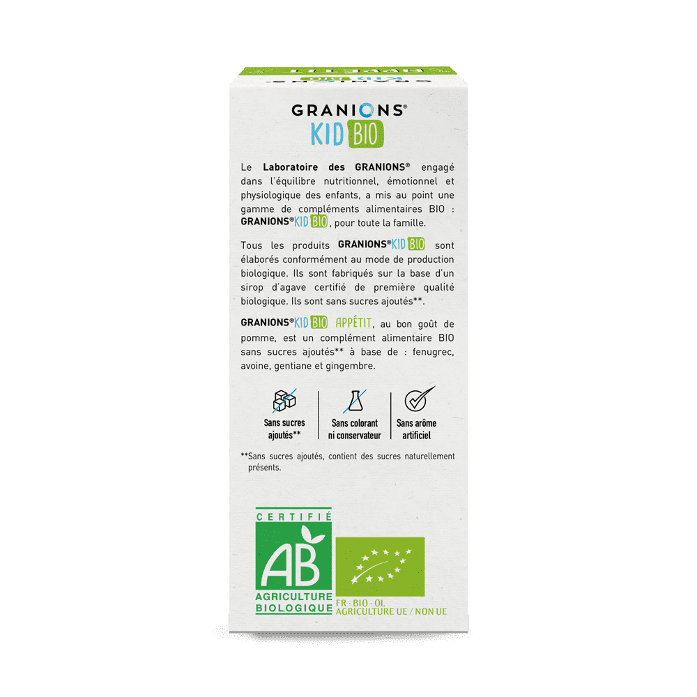 Granions Kid Bio Appétit Sirop Pomme 125 ml