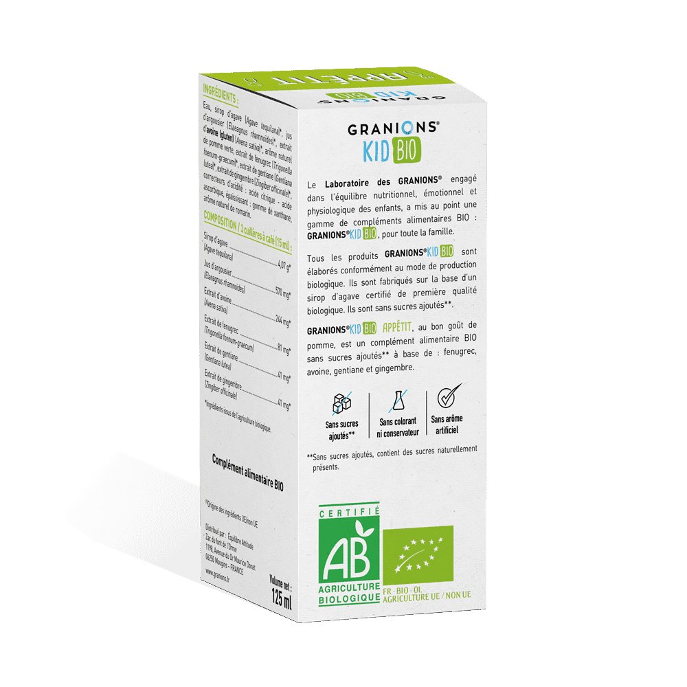 Granions Kid Bio Appétit Sirop Pomme 125 ml