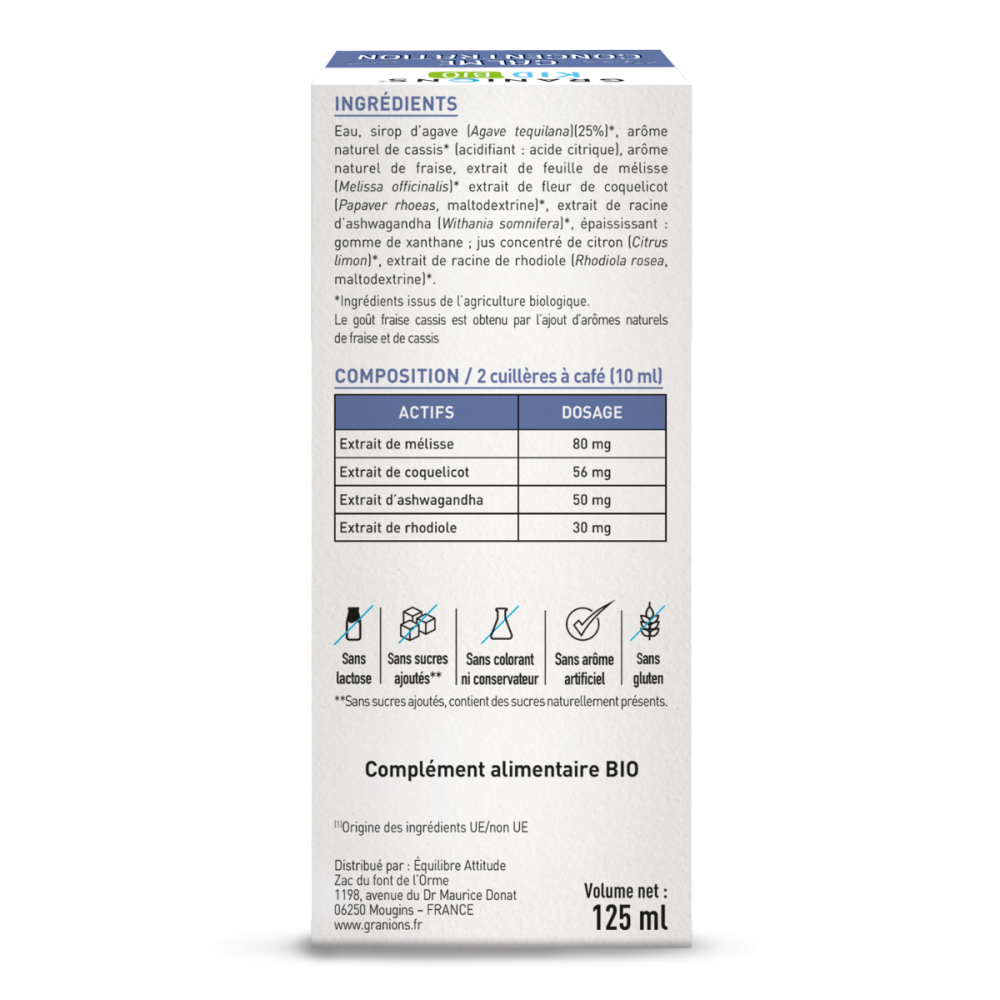 Granions Kid Bio Calme Concentration 125 ml