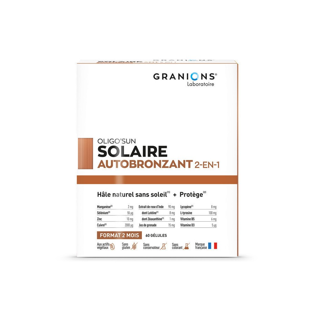 Granions Oligo'Sun Autobronzant 60 gélules