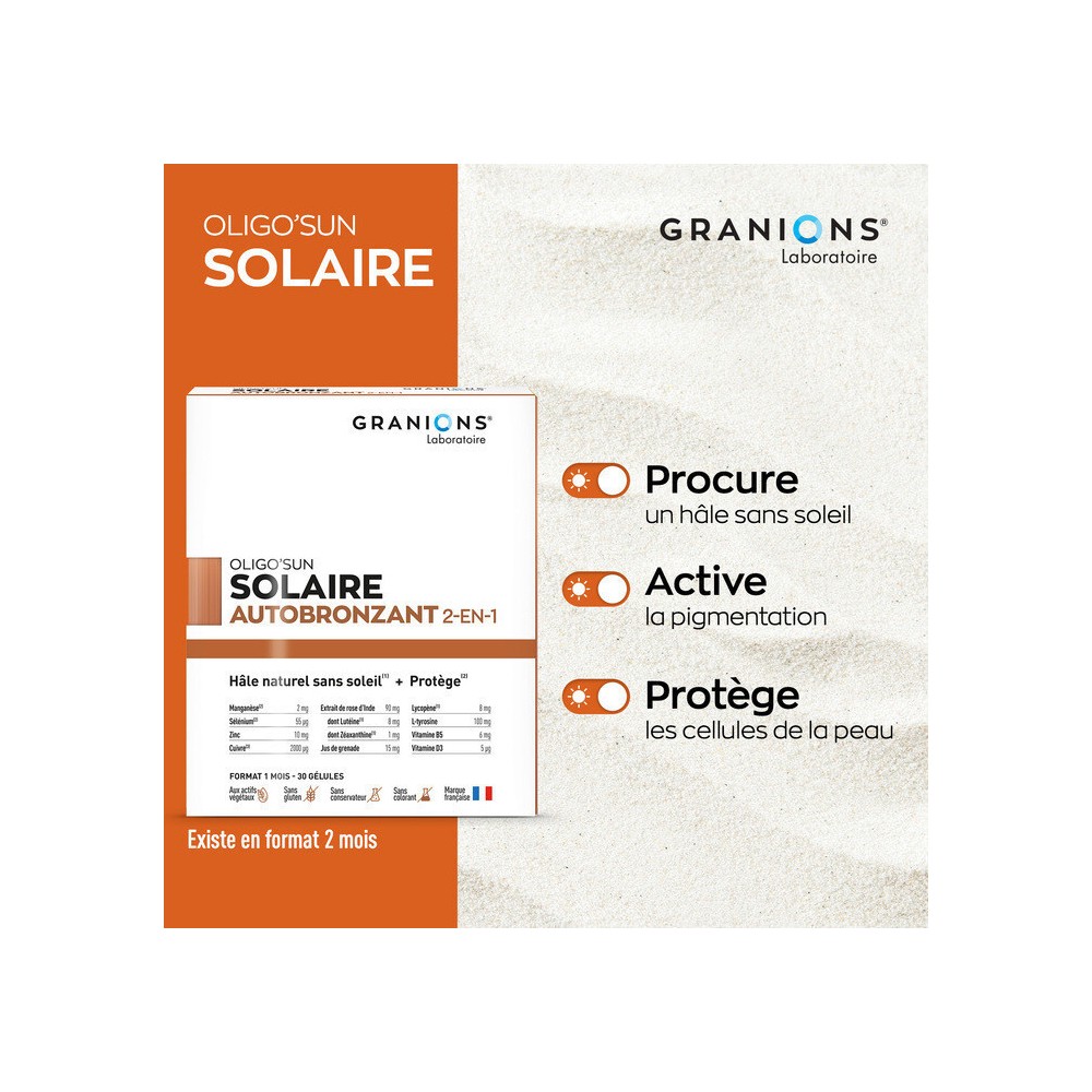 Granions Oligo'Sun Autobronzant 60 gélules