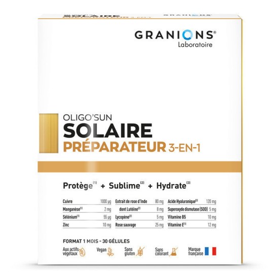 Granions Oligo'Sun Préparateur Solaire 60 gélules
