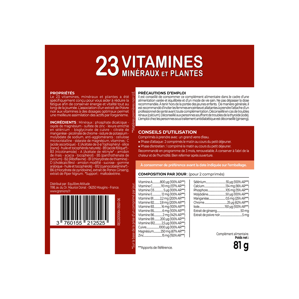 Granions complément alimentaire 90 comprimés