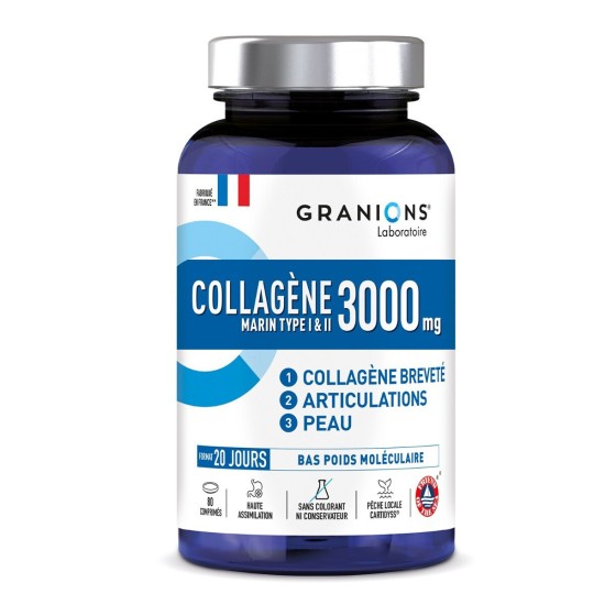 Granions complément collagène I&II 80 comprimés