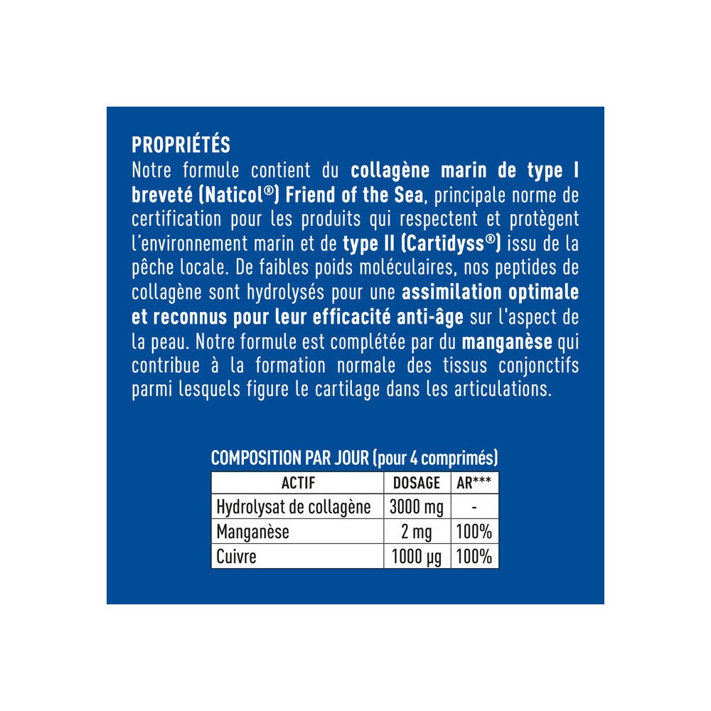 Granions complément collagène I&II 80 comprimés