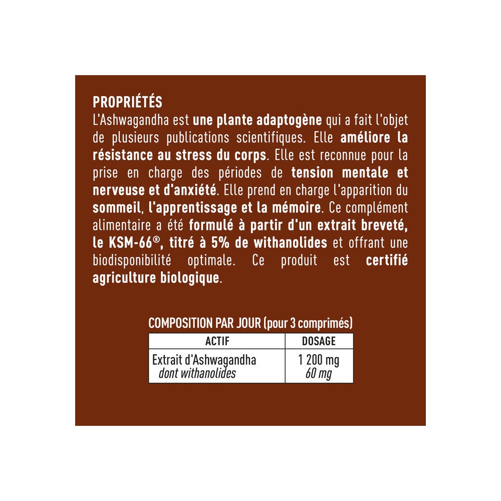 Granions Pill Fer Ashwagandha 60 comprimés