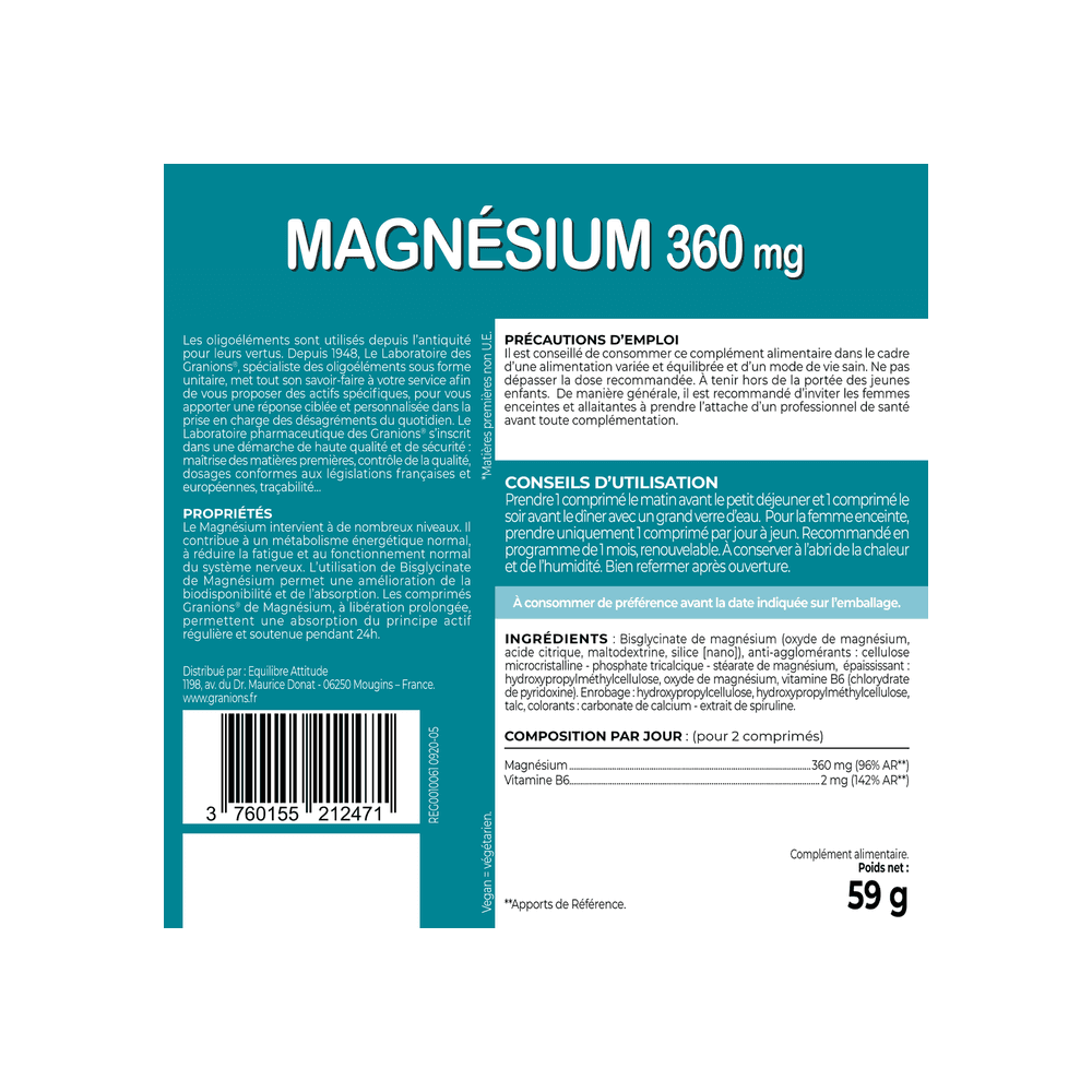 Granions Pilule Magnésium 60 Comprimés