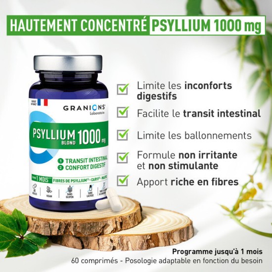 Granions psyllium 1 g 60 gélules