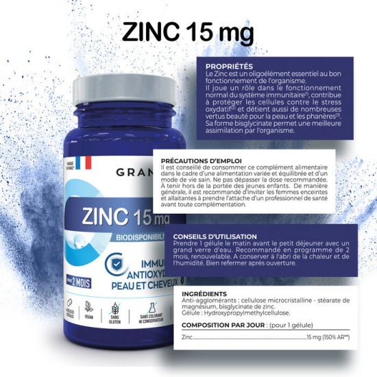 EA Pharma Granions Pill Zinc 15 mg 60 gélules