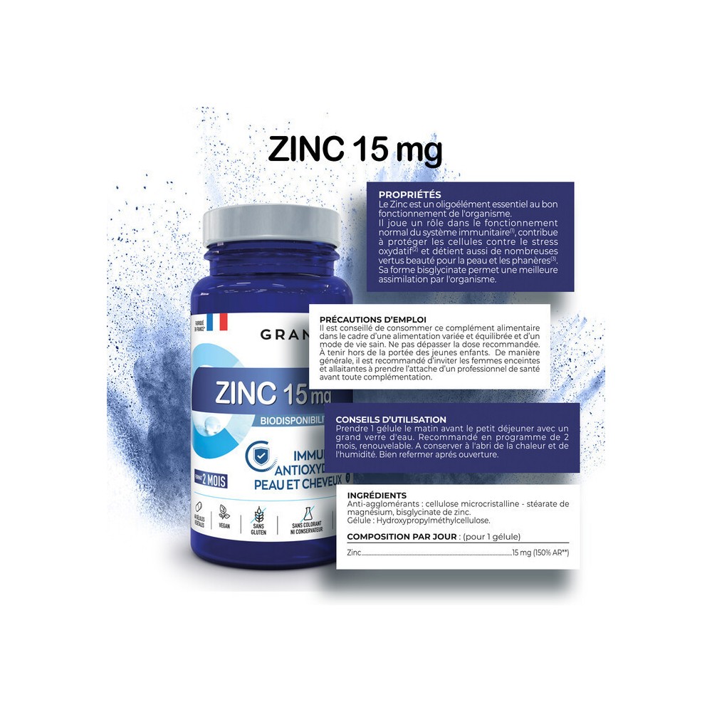 EA Pharma Granions Pill Zinc 15 mg 60 gélules