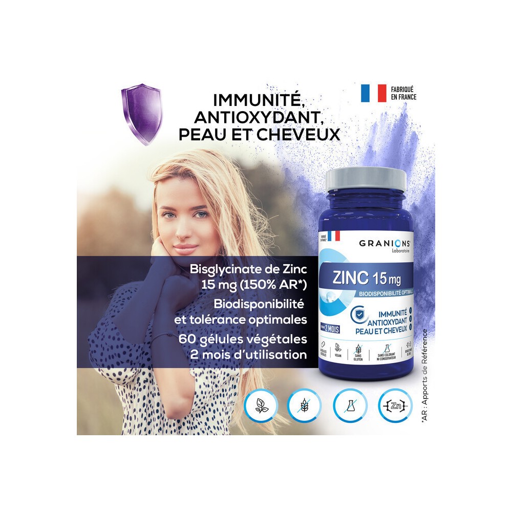 EA Pharma Granions Pill Zinc 15 mg 60 gélules
