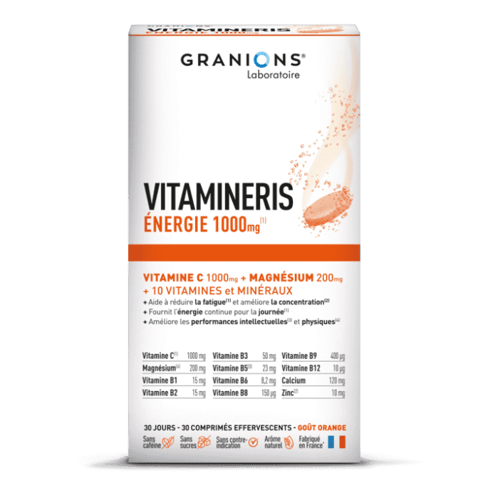 Granions Vitamineris Énergie comprimés effervescents 30