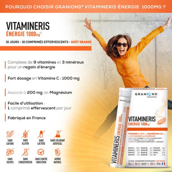 Granions Vitamineris Énergie comprimés effervescents 30