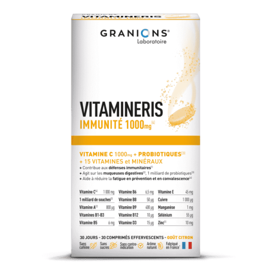 Granions Vitamineris Immunité 30 comprimés effervescents