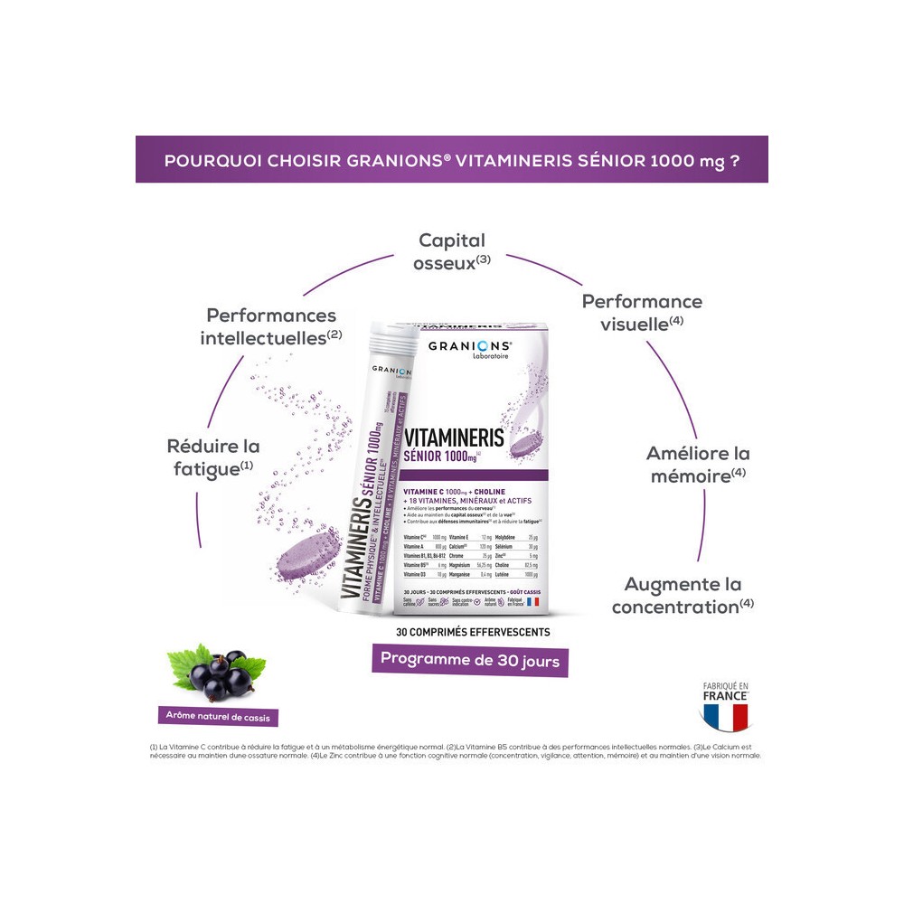 Granions Vitamineris Senior EFF 30 comprimés