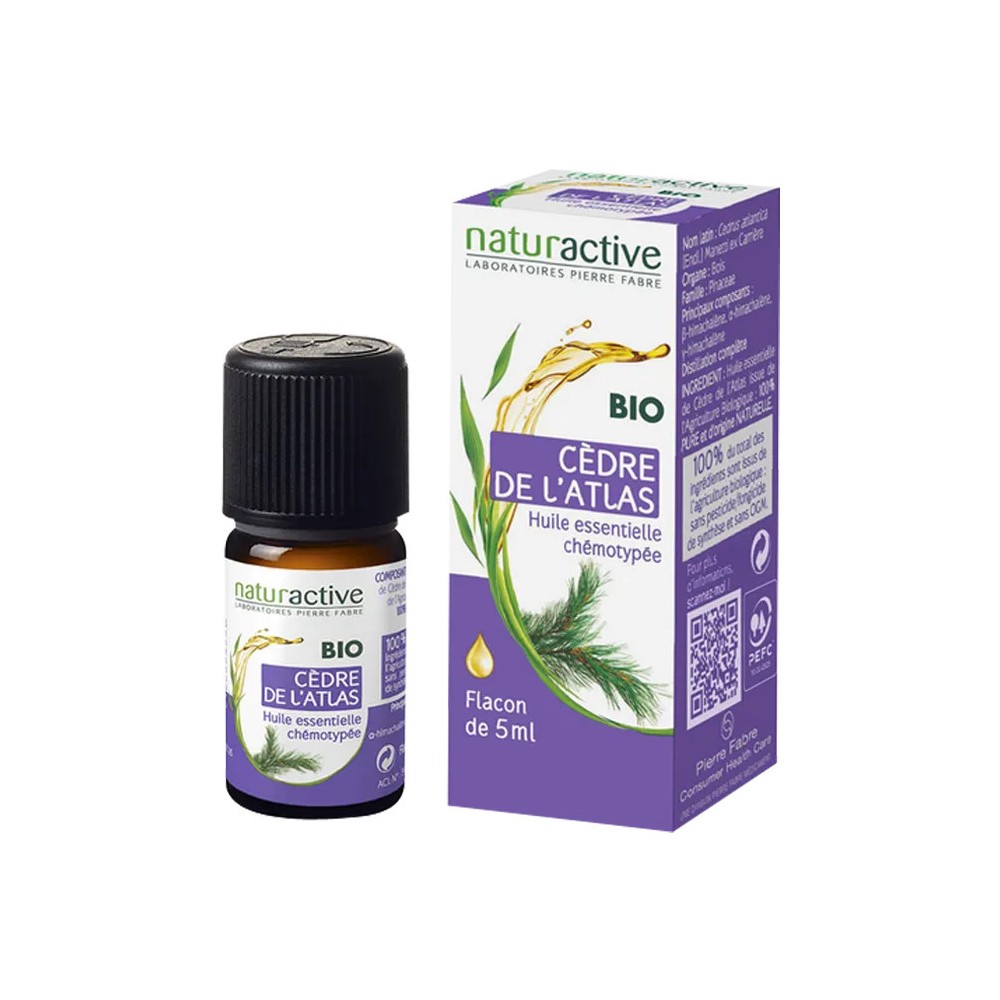 Naturactive huile essentielle cèdre de l'atlas bio