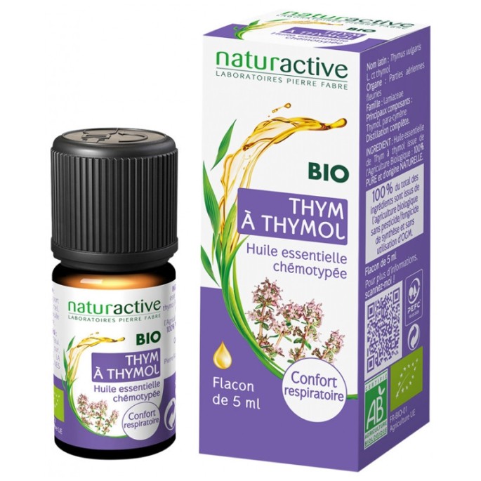 Naturactive huile essentielle thym à thymol bio 5 ml