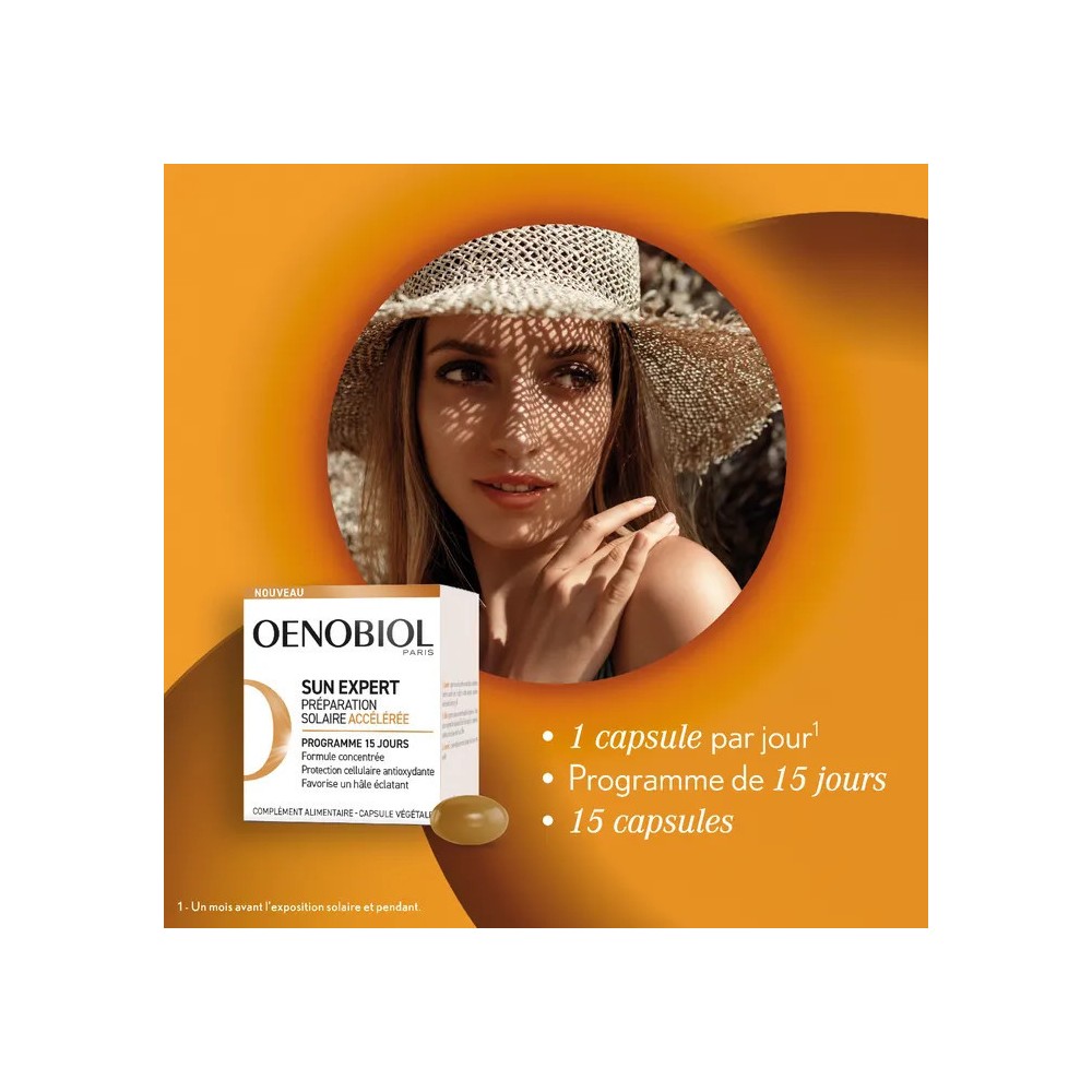 Oenobiol Sun Expert Préparation Solaire 15 capsules