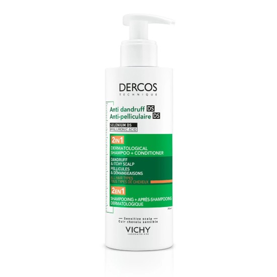 Dercos shampoing anti-pelliculaire 2en1 390 ml