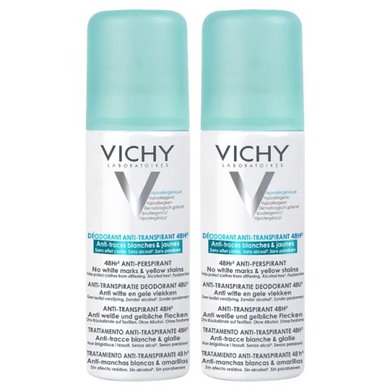 Vichy déodorant anti-transpirant aérosol 2 x 125 ml