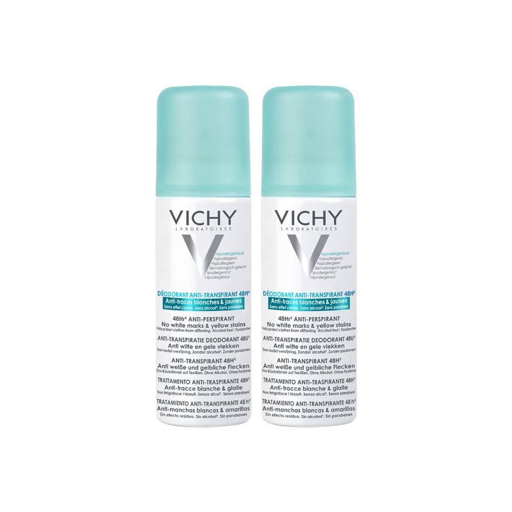Vichy déodorant anti-transpirant aérosol 2 x 125 ml