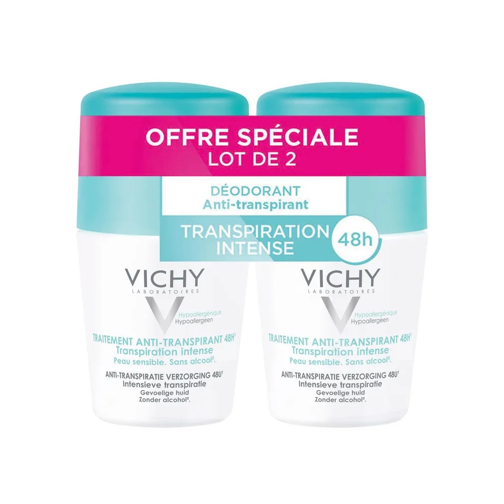 Vichy déodorant anti-transpirant bille verte duo